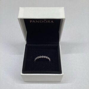 Pandora Sterling Silver Moments Band of Hearts Ring * Size 7.5